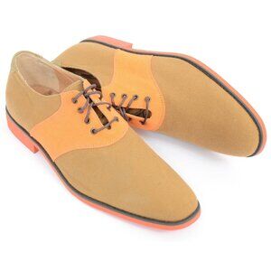 J.D. Fisk Galvin Men's 8.5 Two-Tone Oxfords Canvas Lace Up Casual Dress Shoes